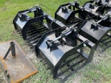 Unused Skid Steer 78in Dual Cylinder Grapple Bucket