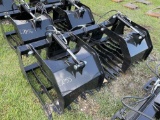 Unused Skid Steer 74in Dual Cylinder Grapple Bucket