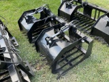 Unused Skid Steer 66in Dual Cylinder Grapple Bucket