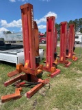 Four 18,000LB Rotary Heavy Duty Automotive Lift