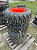 Four Unused Camso 12-16.5 Skid Steer Wheels and Tires