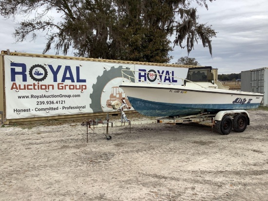 1974 Mako 19 Center Console Boat and Trailer