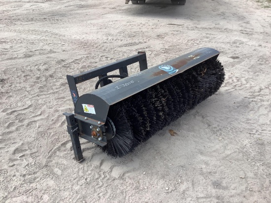 Skid Steer 72in Hydraulic Angle Broom Attachment