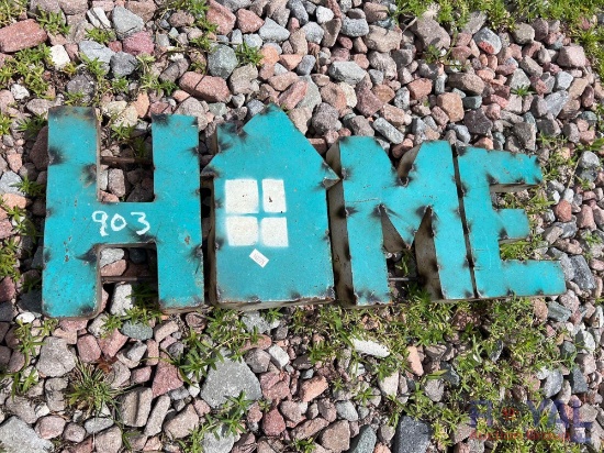 Metal Home sign