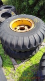 (2) Miscellaneous Tractor Tires with Wheels