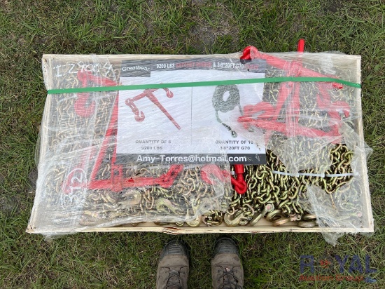Unused Great Bear 3/8 Heavy Duty Chain and Binder Set