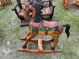Large Wooden Rocking Horse
