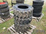 Set of 4 2022 12-16.5 Skid Steer Tires