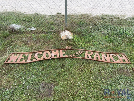Welcome To The Ranch Large Metal Sign