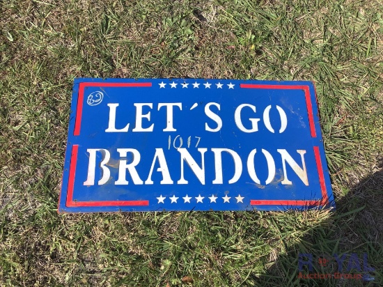 Lets Go Brandon Metal Decorative Sign