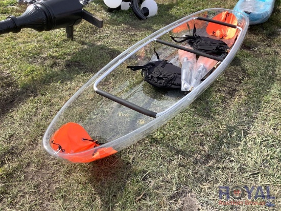 Unused Two Person Transparent Kayak
