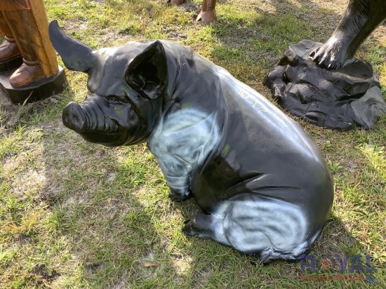 Large Pig Decorative Art Statue