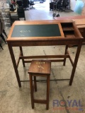 Drafting Table With Matching Stool