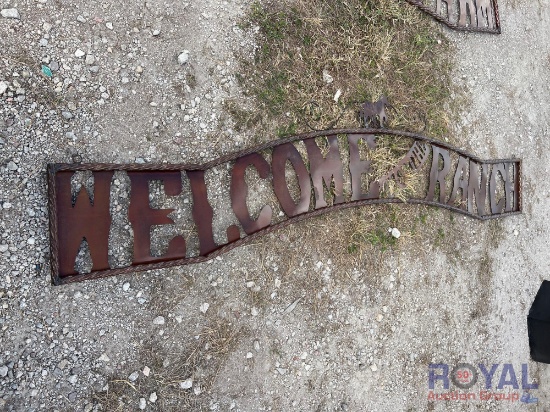 Large welcome to the ranch sign