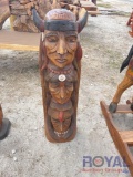 Wooden Totem Pole Art