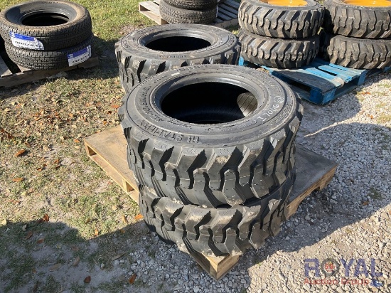 Set of 4 2023 12-16.5 Skid Steer Tires