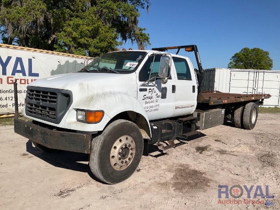 2000 Ford F750 Crew Cab 22 FT Rollback Tow Truck