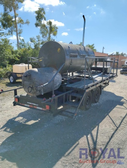 Tandem Axle BBQ Smoker Trailer
