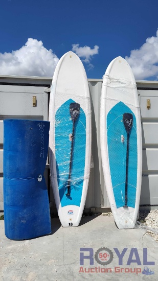 2 Paddle Boards and Float Mat