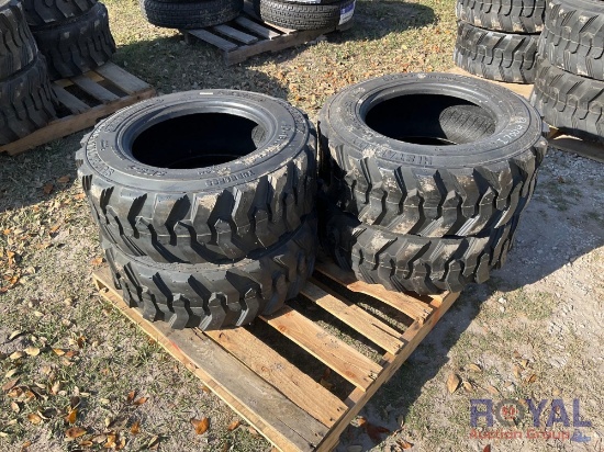 Set of 4 2023 10-16.5 Skid Steer Tires
