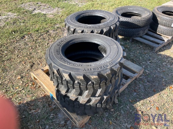 Set of 4 2023 12-16.5 Skid Steer Tires