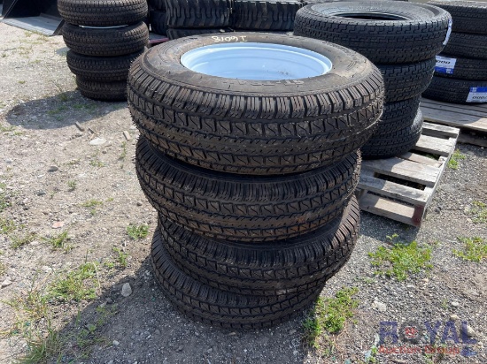 Unused ST225/75D15 Trailer Wheels and Tires