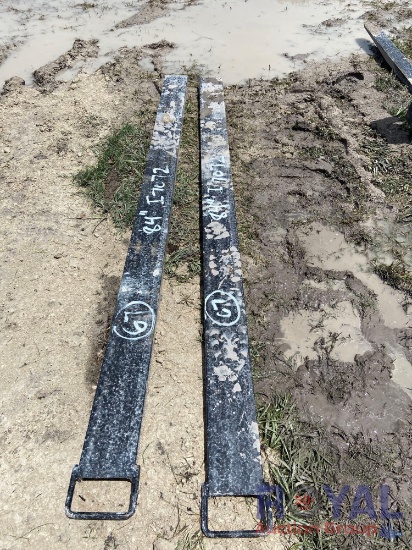 Pair of Unused Kivel Pallet Fork Extensions 84 inch