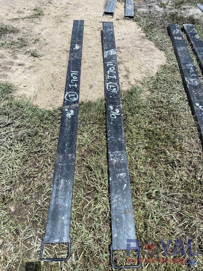 Pair of Unused Kivel Pallet Fork Extensions 96 inch