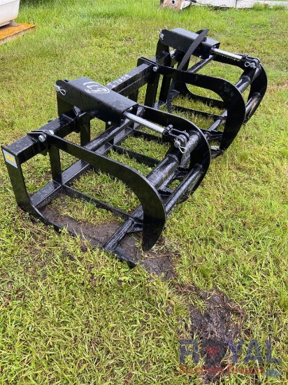 2023 72in Dual Cylinder Root Grapple Skid Steer Attachment