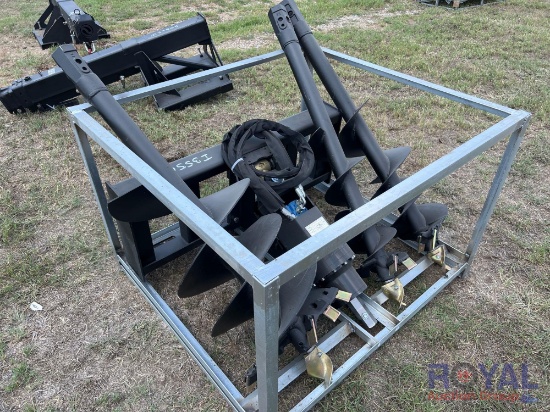 2023 Greatbear Skid Steer Auger Attachment with Three Bits