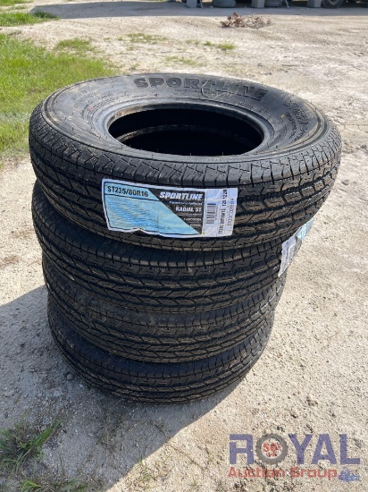 Unused Set of 4 ST235/80R16 Tires