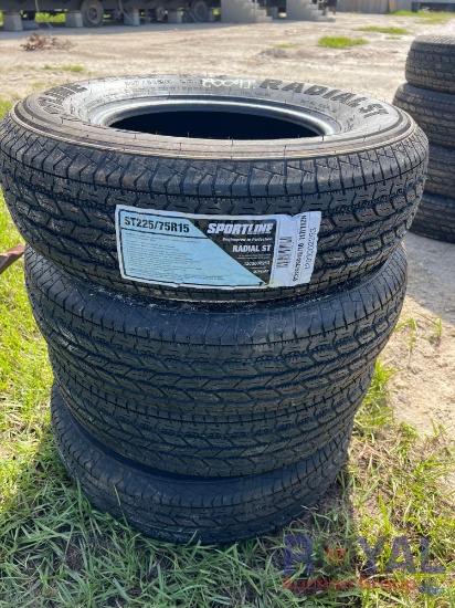 Unused set of 4 ST225/75R15 Tires