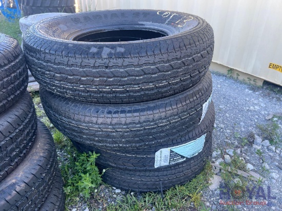 Lot of 4 Unused ST235/80R16 Radial Trailer Tires