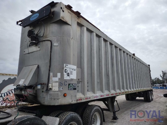 2010 Warren WHDT4848-2-AS 48ft Walking Floor T/A Refuse Trailer