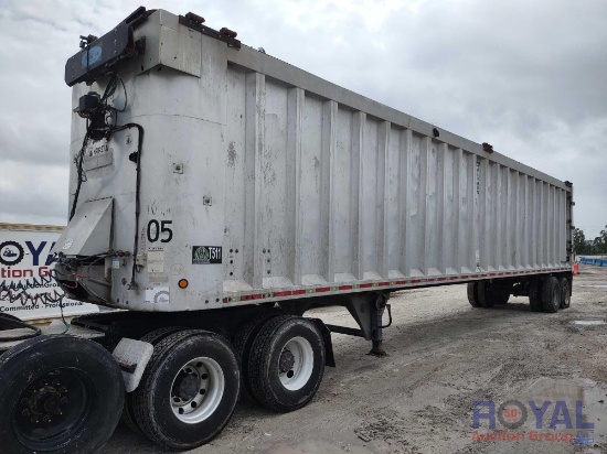 2010 Warren WHDT-4848-2-AS 48ft Walking Floor T/A Refuse Trailer