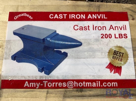 2023 Greatbear 200lbs Cast Iron Anvil
