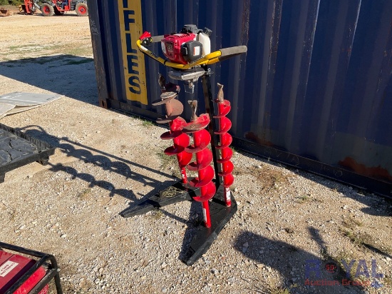Ground Hog One Man Auger with 3 bits & Stand