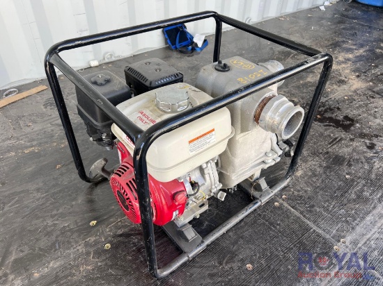 Tsurumi 3in. Centrifugal Pump, 3in Suction Hose Hose with Strainer, 50ft. 3in Discharge Hose