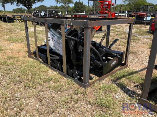 2023 Mower King SSECAG-Y Skid Steer Auger Attachment w/ 3-Bits