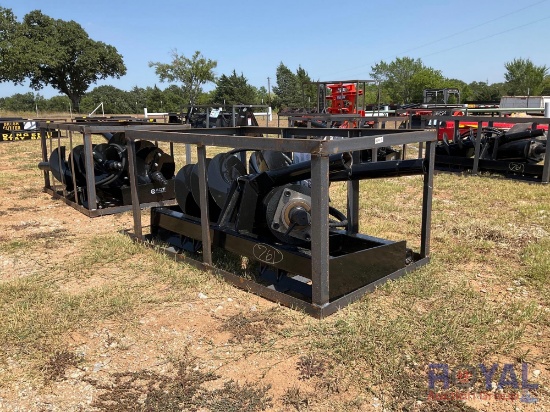 2023 Mower King SSECAG-Y Skid Steer Auger Attachment w/ 3-Bits