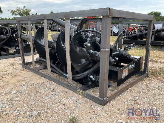 2023 Mower King SSECAG-Y Skid Steer Auger Attachment w/ 3-Bits