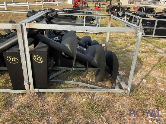 2023 Skid Steer Auger Attachment w/ 3 Bits