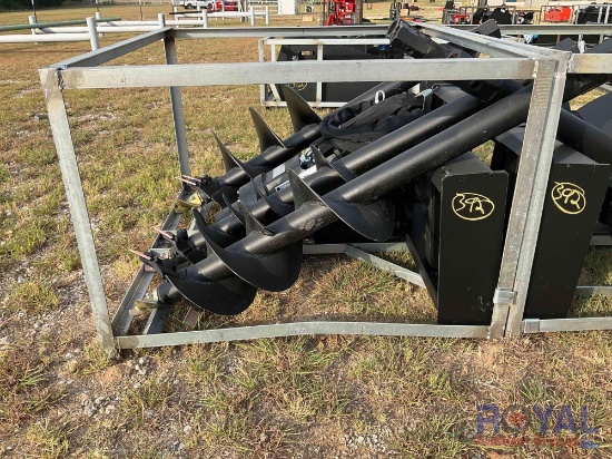 2023 Skid Steer Auger Attachment w/ 3 Bits