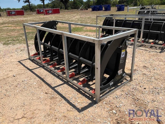 2023 78in Skid Steer Dual Cylinder Root Rake Grapple Attachment
