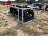 2023 72in Skid Steer Dual Cylinder Rock Grapple Bucket Attachment
