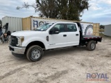 2019 Ford F250 Diesel Crew Cab 4x4 10ft Flatbed Truck