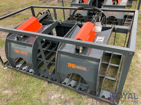 2023 MGT Industrial 72in Rock Grapple Skid Steer Attachment