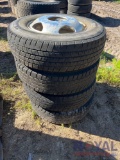 Four Used Tires and Wheels