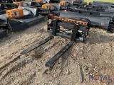 Hydraulic Adjustable Fork Skid Steer Attachment