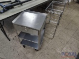 Frame with Casters and 2 Metal Carts